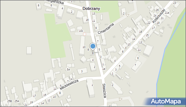 Dobrzany, Jana Pawła II, 6, mapa Dobrzany
