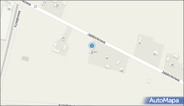 Dobrzelin, Jabłonkowa, 22, mapa Dobrzelin