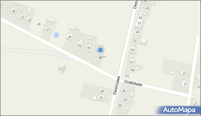 Dobrzelin, Jabłonkowa, 55, mapa Dobrzelin