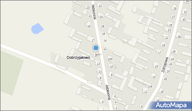 Dobrzyjałowo, Jabłonna, 15, mapa Dobrzyjałowo