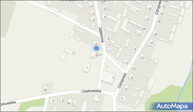 Dobrzyjałowo, Jabłonna, 3, mapa Dobrzyjałowo