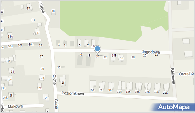 Dobrzykowice, Jagodowa, 10, mapa Dobrzykowice