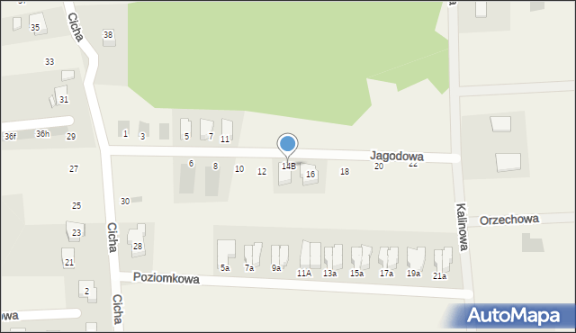 Dobrzykowice, Jagodowa, 14B, mapa Dobrzykowice