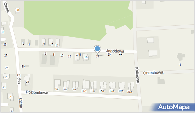 Dobrzykowice, Jagodowa, 18, mapa Dobrzykowice