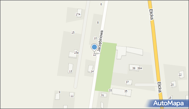 Dobrzyniewo Duże, Jarzębinowa, 12, mapa Dobrzyniewo Duże
