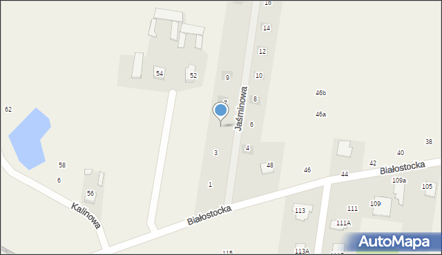 Dobrzyniewo Duże, Jaśminowa, 5, mapa Dobrzyniewo Duże