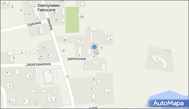 Dobrzyniewo Fabryczne, Jaśminowa, 7, mapa Dobrzyniewo Fabryczne