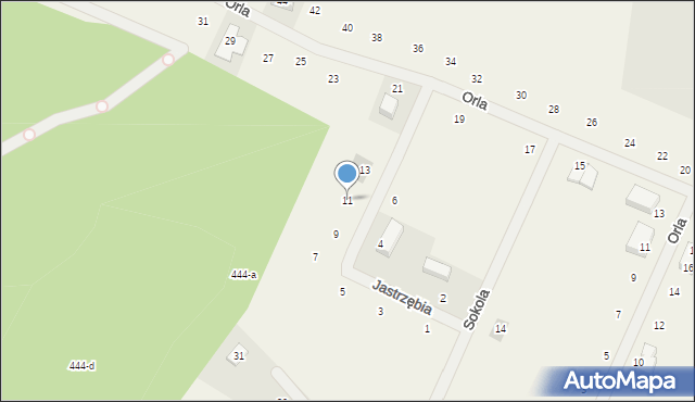 Dolaszewo, Jastrzębia, 11, mapa Dolaszewo