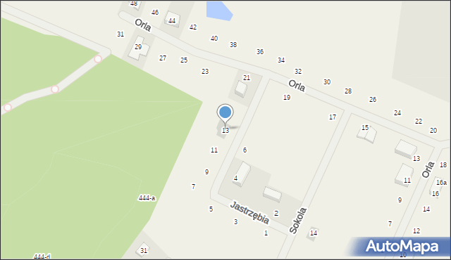 Dolaszewo, Jastrzębia, 13, mapa Dolaszewo