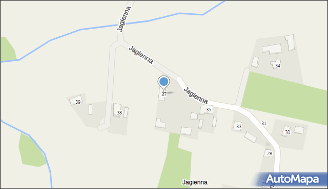Domaradz, Jagienna, 37, mapa Domaradz