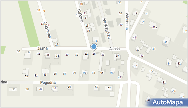 Domaszowice, Jasna, 46, mapa Domaszowice