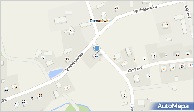 Domatówko, Jana Pawła II, 2a, mapa Domatówko