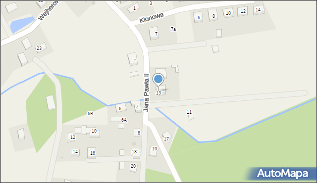 Domatówko, Jana Pawła II, 9A, mapa Domatówko