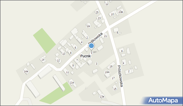 Domecko, Jaśkowska, 1, mapa Domecko