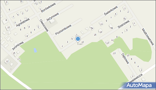 Dominice, Jagodowa, 8, mapa Dominice