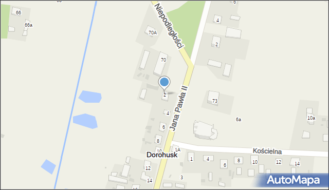 Dorohusk, Jana Pawła II, 2, mapa Dorohusk