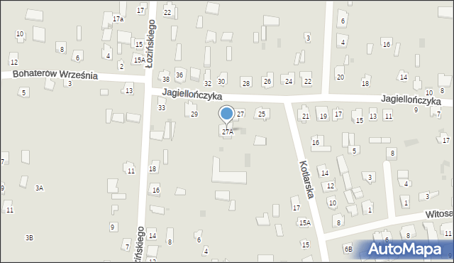 Drohiczyn, Jagiellończyka Aleksandra, 27A, mapa Drohiczyn