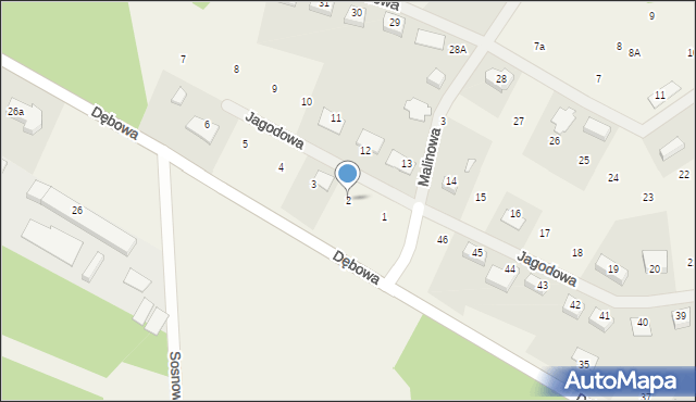 Droszków, Jagodowa, 2, mapa Droszków