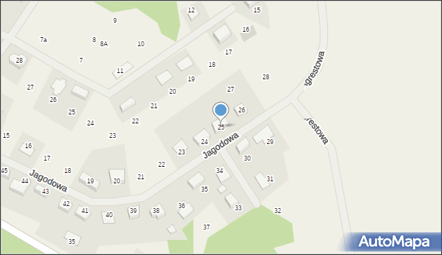 Droszków, Jagodowa, 25, mapa Droszków