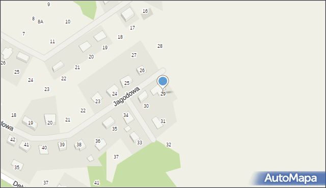 Droszków, Jagodowa, 29, mapa Droszków