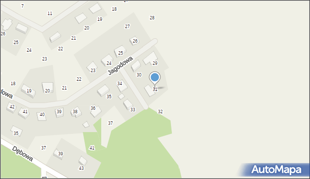 Droszków, Jagodowa, 31, mapa Droszków