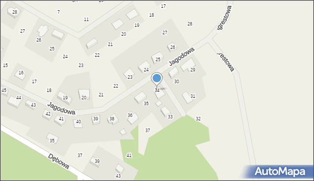 Droszków, Jagodowa, 34, mapa Droszków