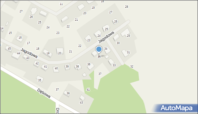 Droszków, Jagodowa, 35, mapa Droszków