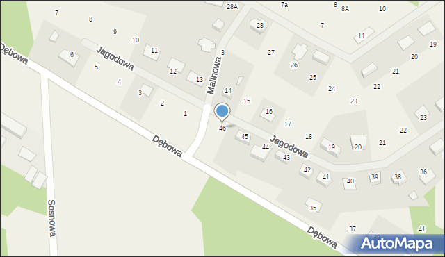 Droszków, Jagodowa, 46, mapa Droszków