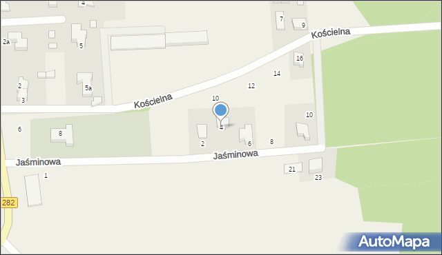 Droszków, Jaśminowa, 4, mapa Droszków