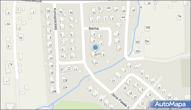 Dukla, Jana Pawła II, 10, mapa Dukla