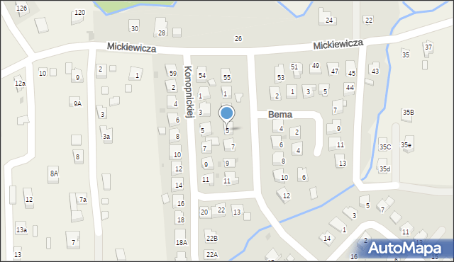 Dukla, Jana Pawła II, 5, mapa Dukla