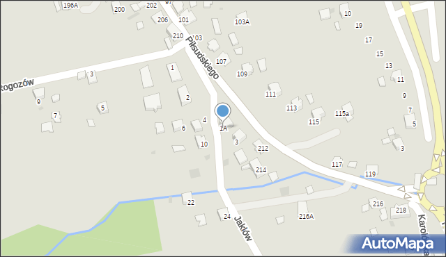 Dynów, Jaklów, 1A, mapa Dynów