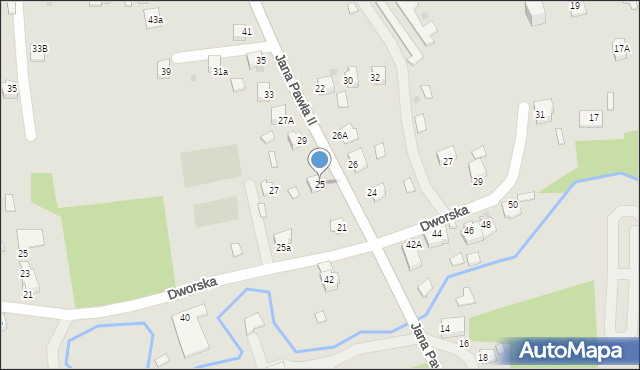 Dynów, Jana Pawła II, 25, mapa Dynów