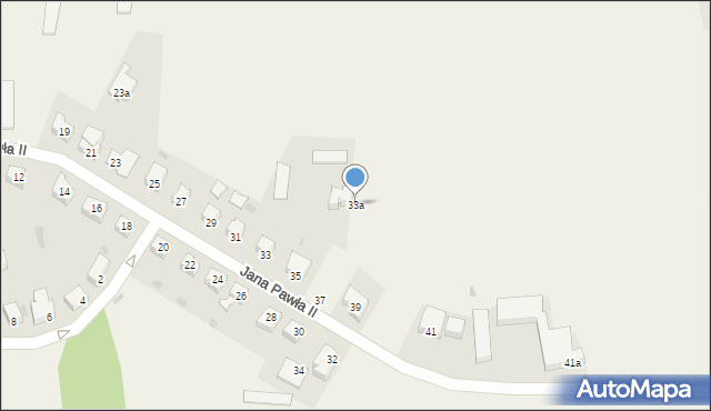 Dywity, Jana Pawła II, 33a, mapa Dywity