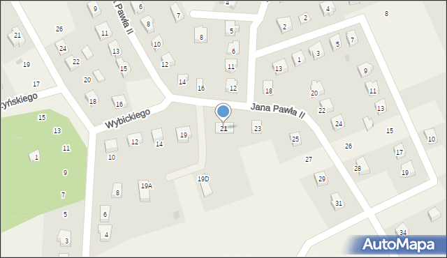 Dziemiany, Jana Pawła II, 21, mapa Dziemiany