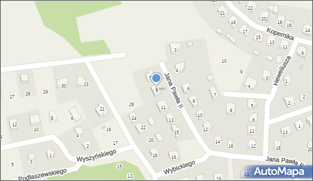 Dziemiany, Jana Pawła II, 9, mapa Dziemiany