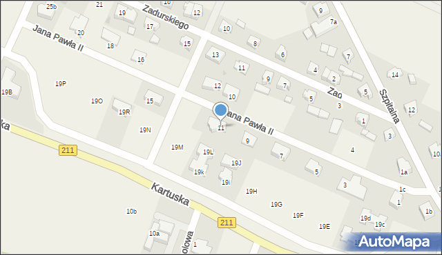 Dzierżążno, Jana Pawła II, 11, mapa Dzierżążno