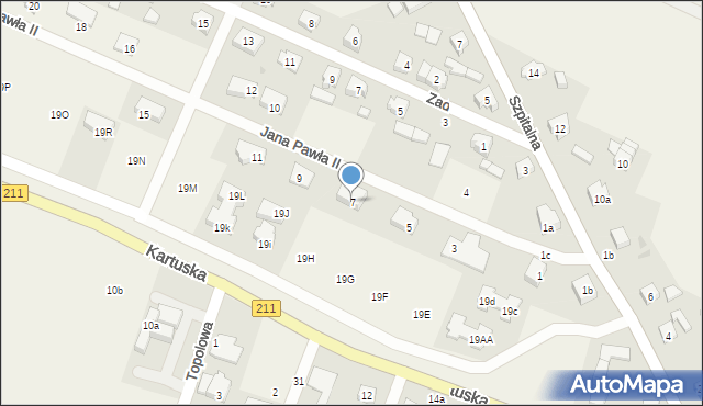 Dzierżążno, Jana Pawła II, 7, mapa Dzierżążno