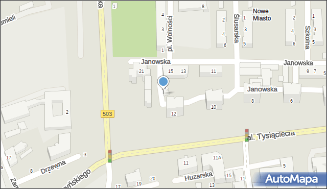 Elbląg, Janowska, 19, mapa Elbląga