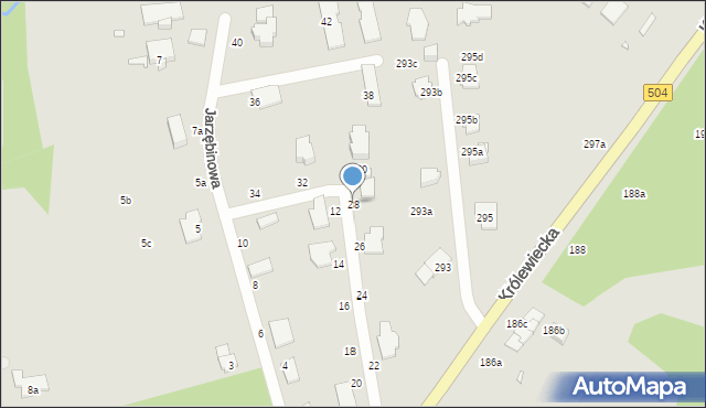 Elbląg, Jarzębinowa, 28, mapa Elbląga