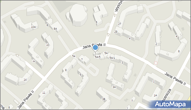 Ełk, Jana Pawła II, 5A/6, mapa Ełku