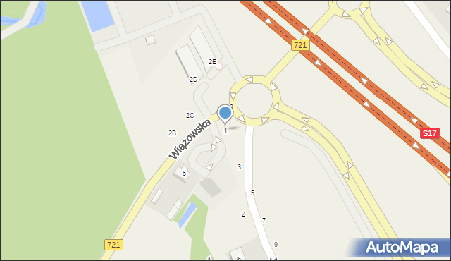 Emów, Jasna, 1, mapa Emów