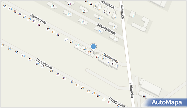 Falenty Duże, Jantarowa, 13, mapa Falenty Duże