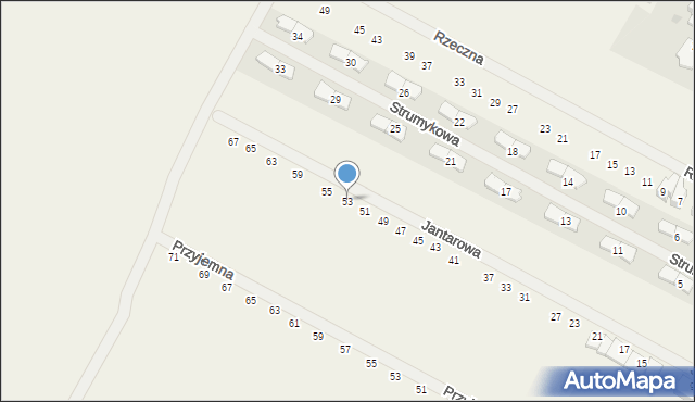 Falenty Duże, Jantarowa, 53, mapa Falenty Duże