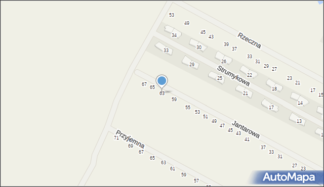 Falenty Duże, Jantarowa, 63, mapa Falenty Duże