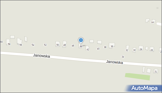 Frampol, Janowska, 44, mapa Frampol