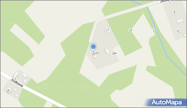 Franciszków, Jarzębinowa, 21, mapa Franciszków