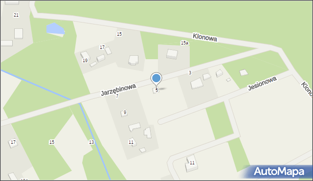 Franciszków, Jarzębinowa, 5, mapa Franciszków