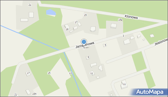 Franciszków, Jarzębinowa, 7, mapa Franciszków