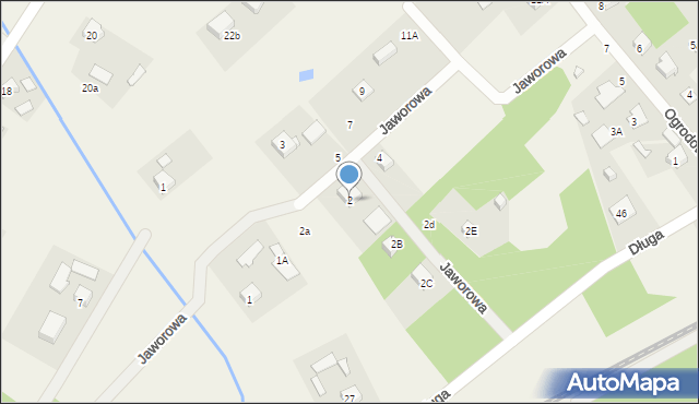 Franciszków, Jaworowa, 2, mapa Franciszków